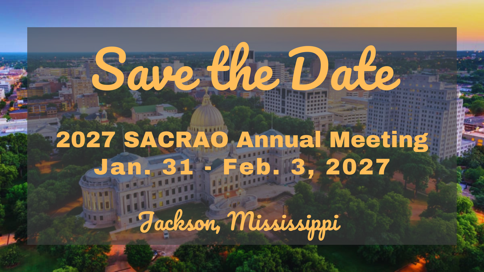 2027 Save the Date - Jackson, MS